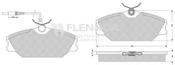 Комплект тормозных колодок, дисковый тормоз FB210221
