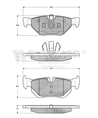 Комплект тормозных колодок, дисковый тормоз FB210682