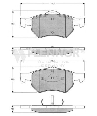 Комплект тормозных колодок, дисковый тормоз FB210880