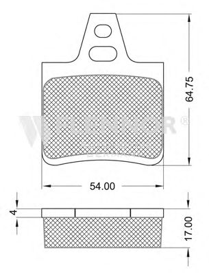 Комплект тормозных колодок, дисковый тормоз FB210932