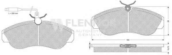 Комплект тормозных колодок, дисковый тормоз FB211331
