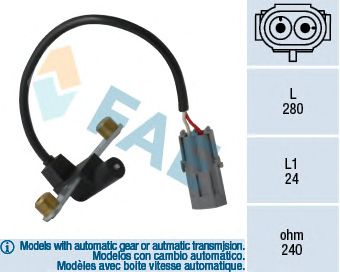 Gerador de impulsos, cambota; Sensor de rotações, gestão do motor 79022