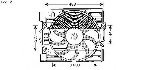 Вентилятор, охлаждение двигателя BW7512