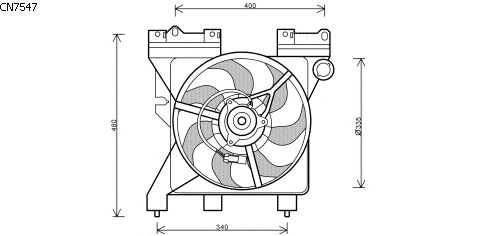 Вентилятор, охлаждение двигателя CN7547