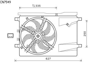 Ventilateur, refroidissement du moteur CN7549