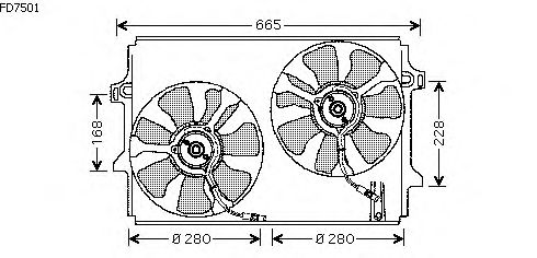 Fan, radiator FD7501