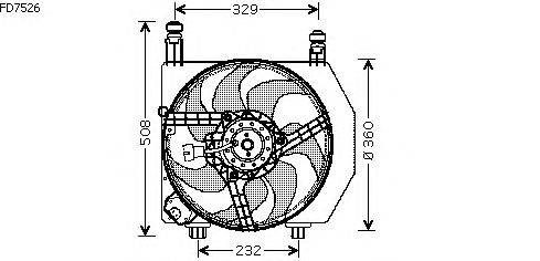 Ventilador, refrigeração do motor FD7526