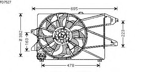 Fan, radiator FD7527
