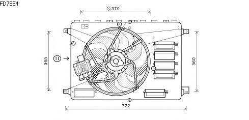 Ventilador, refrigeración del motor FD7554