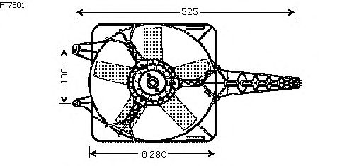 Ventilador, refrigeração do motor FT7501
