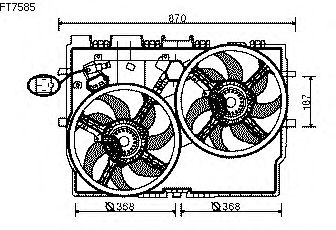 Вентилятор, охлаждение двигателя FT7585