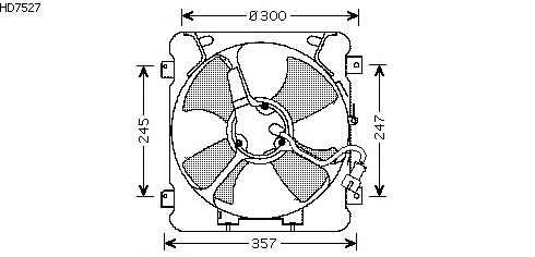 Вентилятор, охлаждение двигателя HD7527