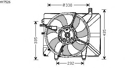 Вентилятор, охлаждение двигателя HY7526