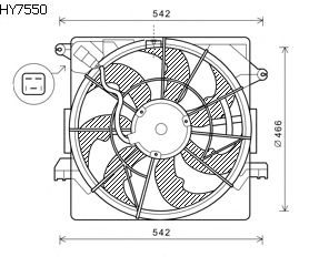 Ventilateur, refroidissement du moteur HY7550