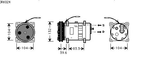 Compressor, ar condicionado JRK024