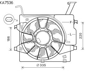 Ventilateur, refroidissement du moteur KA7536