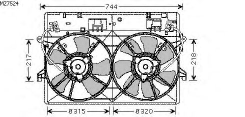 Вентилятор, охлаждение двигателя MZ7524