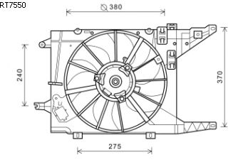 Ventilador, refrigeración del motor RT7550