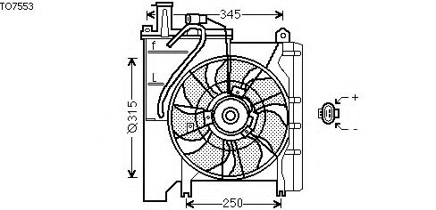 Вентилятор, охлаждение двигателя TO7553