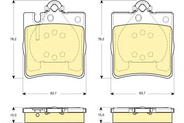 Комплект тормозных колодок, дисковый тормоз 6114212