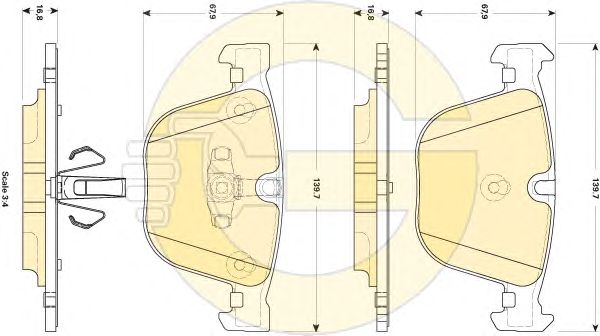 Комплект тормозных колодок, дисковый тормоз 6118572