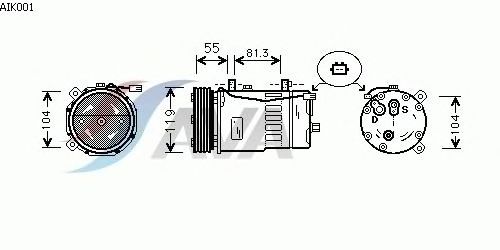 Compressor, airconditioning AIK001