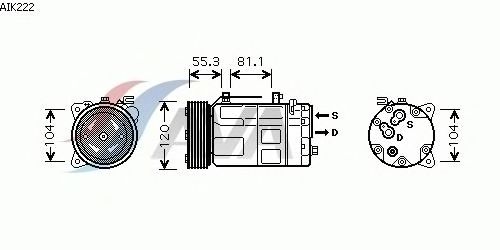 Compressor, ar condicionado AIK222