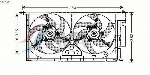 Ventilator, motorkøling CN7543
