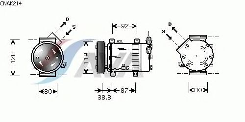 Compressor, ar condicionado CNAK214