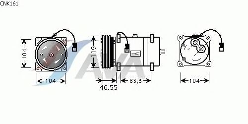 Compresseur, climatisation CNK161