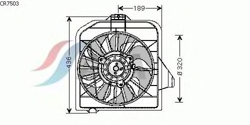 Вентилятор, охлаждение двигателя CR7503