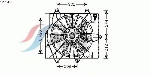 Ventilador, refrigeración del motor CR7512