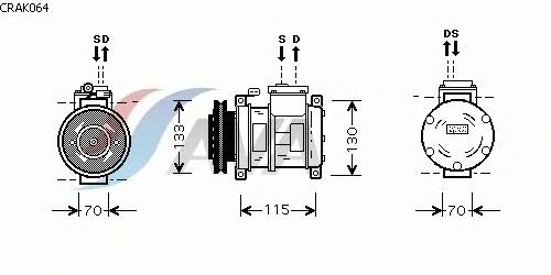 Compressor, ar condicionado CRAK064