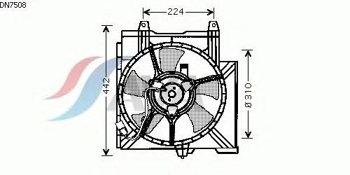 Ventilador, refrigeração do motor DN7508