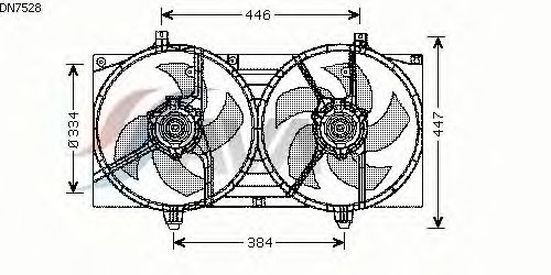 Ventilator, motorkøling DN7528