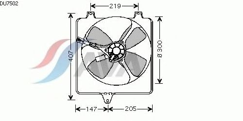 Вентилятор, охлаждение двигателя DU7502