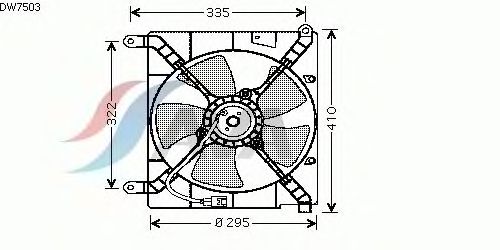 Вентилятор, охлаждение двигателя DW7503