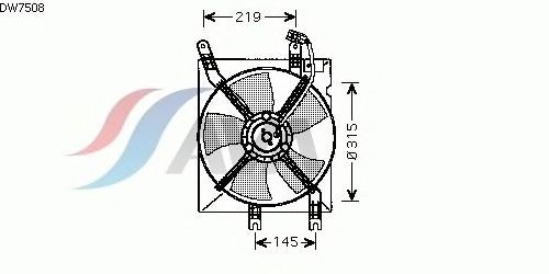 Вентилятор, охлаждение двигателя DW7508