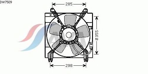Ventilator, motorkøling DW7509