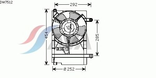 Ventilateur, refroidissement du moteur DW7512
