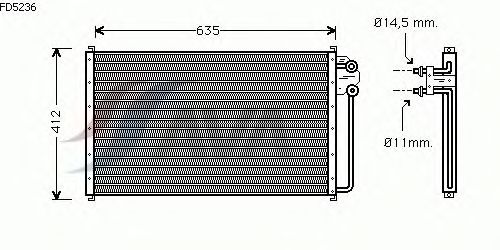 Condenser, air conditioning FD5236