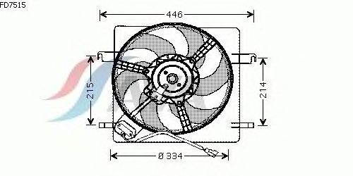 Вентилятор, охлаждение двигателя FD7515