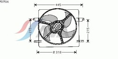 Fan, motor sogutmasi FD7516