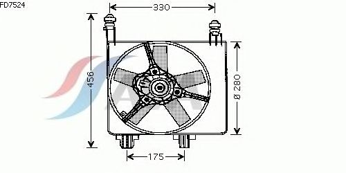Ventilador, refrigeração do motor FD7524