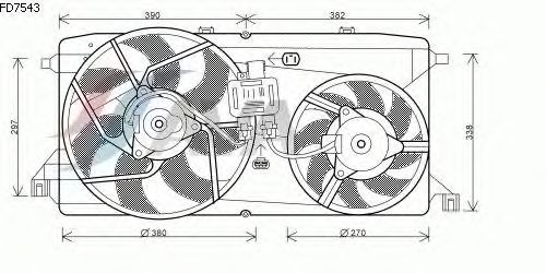 Ventilateur, refroidissement du moteur FD7543
