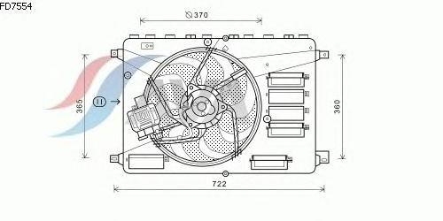 Ventilador, refrigeración del motor FD7554