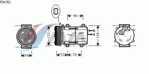 Compresseur, climatisation FDK351