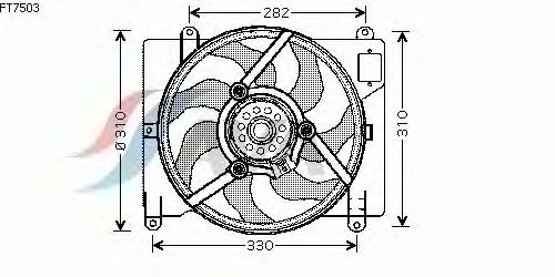 Ventilator, motorkjøling FT7503