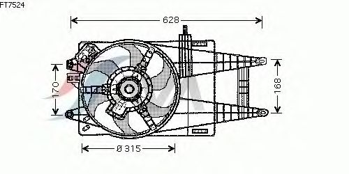 Вентилятор, охлаждение двигателя FT7524