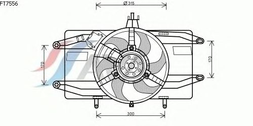 Ventilador, refrigeración del motor FT7556